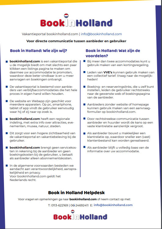 Book in Holland Flyer